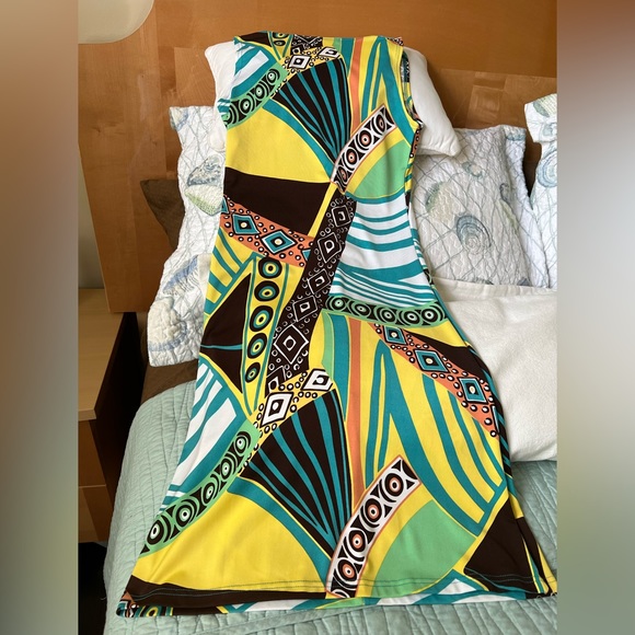 👗 TRACY NEGOSHIAN mod print retro dress - Picture 3 of 9